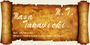 Maša Tapavički vizit kartica
